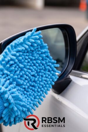 RBSM Essentials Microfiber car wash Mitt 2 Pack, Assorted Colors (Color May Vary), Dual Sided Car Wash & Household Cleaning Mitt